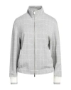 Purotatto Woman Jacket Light Grey Size 6 Cotton In Gray