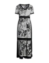 Purotatto Woman Maxi Dress Black Size 8 Linen In Black