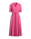 Purotatto Woman Maxi Dress Fuchsia Size 6 Cotton, Polyamide, Elastane In Pink