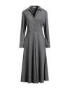 Purotatto Woman Maxi Dress Grey Size 10 Viscose, Polyester, Elastane In Gray