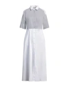 Purotatto Woman Maxi Dress Grey Size 14 Cotton, Polyamide, Elastane In Grey