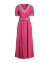 Purotatto Woman Maxi Dress Magenta Size 6 Cotton, Polyamide, Elastane
