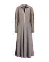 Purotatto Woman Maxi Dress Taupe Size 10 Viscose, Polyester, Elastane In Gray