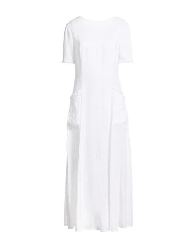 Purotatto Woman Maxi Dress White Size 8 Linen