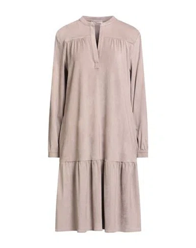 Purotatto Woman Midi Dress Khaki Size 10 Polyester, Elastane In Neutral