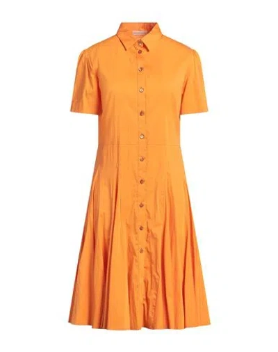 Purotatto Woman Midi Dress Mandarin Size 6 Cotton, Polyamide, Elastane