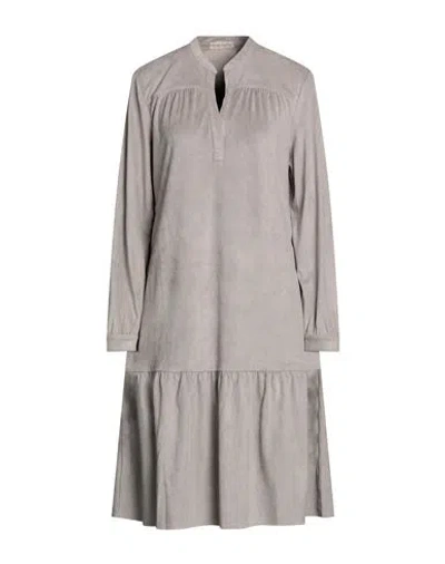 Purotatto Woman Midi Dress Taupe Size 8 Polyester, Elastane In Gray