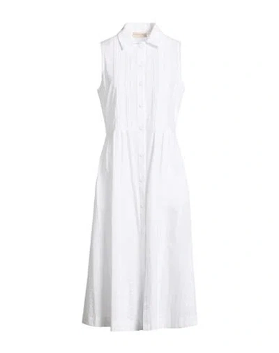 Purotatto Woman Midi Dress White Size 8 Cotton