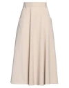 Purotatto Woman Midi Skirt Beige Size 4 Viscose, Polyester, Elastane In Beige