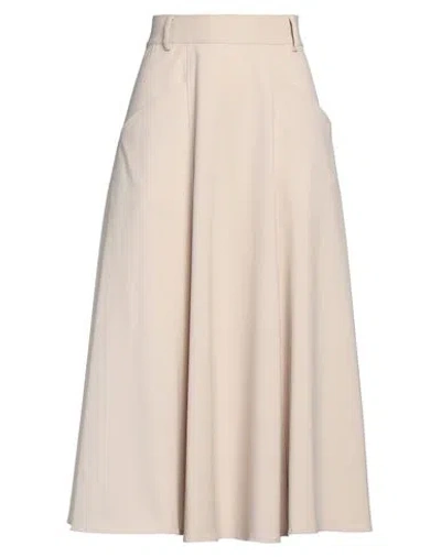 Purotatto Woman Midi Skirt Beige Size 4 Viscose, Polyester, Elastane
