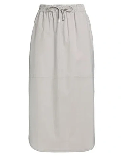 Purotatto Woman Midi Skirt Light Grey Size 14 Viscose, Polyester, Elastane