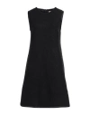 PUROTATTO PUROTATTO WOMAN MINI DRESS BLACK SIZE 10 VISCOSE, WOOL