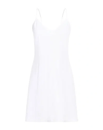 Purotatto Woman Mini Dress White Size 4 Cotton