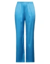 Purotatto Woman Pants Azure Size 10 Silk, Elastane In Blue