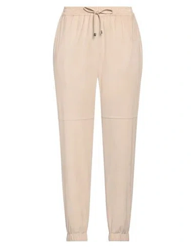 Purotatto Woman Pants Beige Size 12 Polyester, Elastane