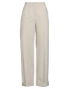 Purotatto Woman Pants Beige Size 6 Viscose, Polyester, Elastane In White