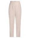 Purotatto Woman Pants Beige Size 8 Linen, Viscose In Beige