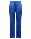 Purotatto Woman Pants Bright Blue Size 12 Silk, Elastane