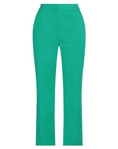 Purotatto Woman Pants Green Size 6 Cotton, Elastane