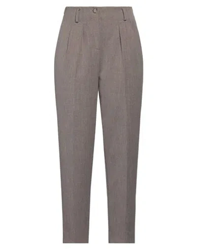 Purotatto Woman Pants Khaki Size 14 Viscose, Polyester, Elastane In Beige
