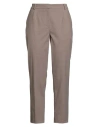Purotatto Woman Pants Khaki Size 8 Viscose, Polyester, Elastane In Gray