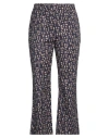 Purotatto Woman Pants Navy Size 6 Cotton, Elastane In Navy