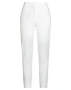 Purotatto Woman Pants Off White Size 8 Cotton, Elastane