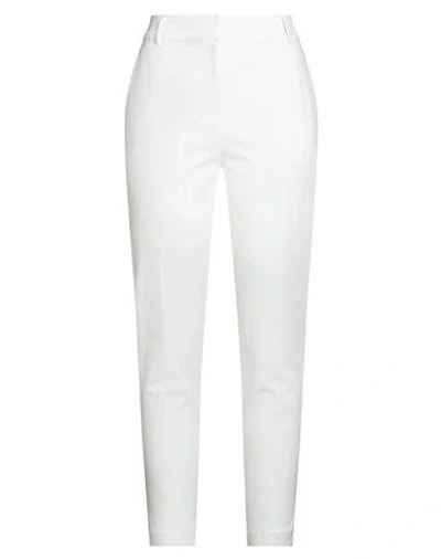 Purotatto Woman Pants Off White Size 8 Cotton, Elastane