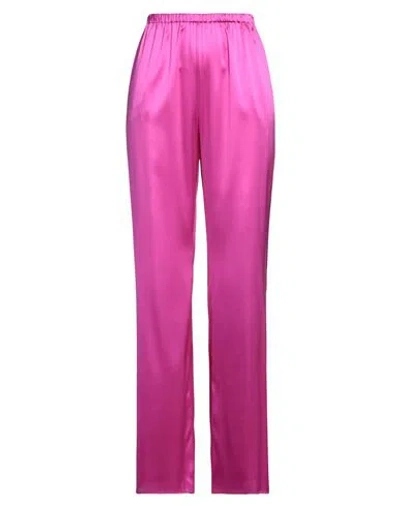 Purotatto Woman Pants Purple Size 14 Silk, Elastane
