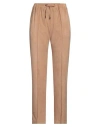 Purotatto Woman Pants Sand Size 6 Polyester, Elastane In Beige