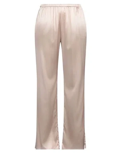 Purotatto Woman Pants Taupe Size 14 Silk, Elastane In Grey