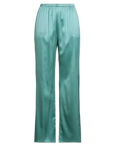 Purotatto Woman Pants Turquoise Size 6 Silk, Elastane
