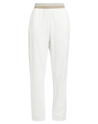 Purotatto Woman Pants White Size 12 Cotton