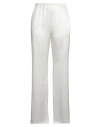 Purotatto Woman Pants White Size 14 Silk, Elastane