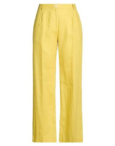 Purotatto Woman Pants Yellow Size 6 Linen