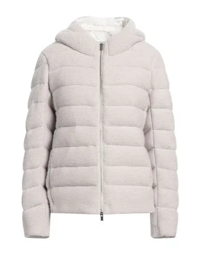 Purotatto Woman Puffer Lilac Size 6 Wool, Cashmere In White