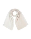 Purotatto Woman Scarf Cream Size - Viscose, Polyester, Virgin Wool, Synthetic Fibers, Alpaca Wool In White