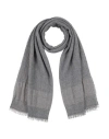 Purotatto Woman Scarf Grey Size - Wool, Viscose, Polyamide, Polyester, Cashmere In Gray
