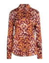 Purotatto Woman Shirt Burgundy Size 8 Viscose, Elastane In Brown