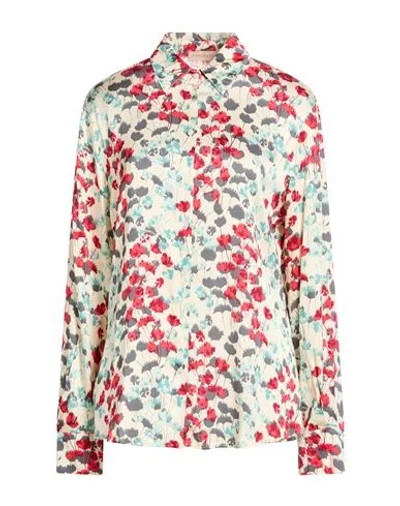 Purotatto Woman Shirt Ivory Size 10 Viscose, Elastane In Multi