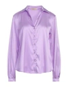 Purotatto Woman Shirt Magenta Size 10 Silk, Elastane In Purple