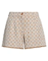 Purotatto Woman Shorts & Bermuda Shorts Beige Size 6 Cotton, Viscose, Linen, Textile Fibers, Acrylic In Beige