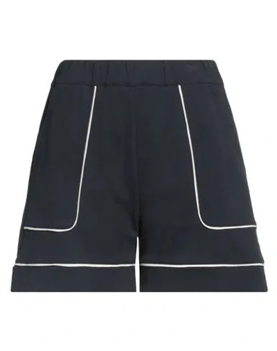 Purotatto Woman Shorts & Bermuda Shorts Midnight Blue Size 6 Cotton In Blue