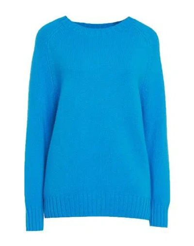 Purotatto Woman Sweater Azure Size 6 Cashmere In Blue