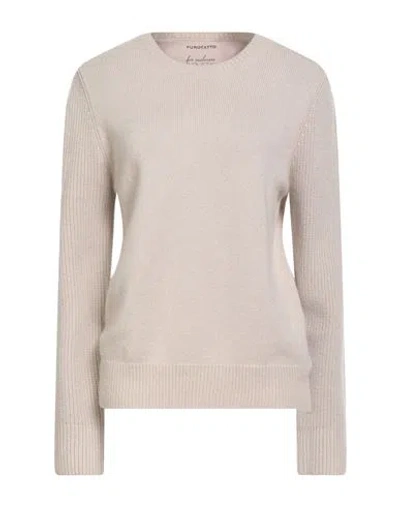 Purotatto Woman Sweater Beige Size 10 Cashmere In Brown