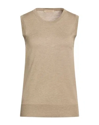 Purotatto Woman Sweater Beige Size 6 Silk, Cashmere In Brown