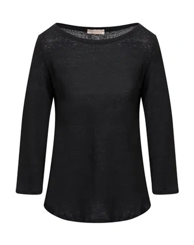 Purotatto Woman Sweater Black Size 10 Linen
