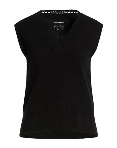 Purotatto Woman Sweater Black Size 6 Cashmere
