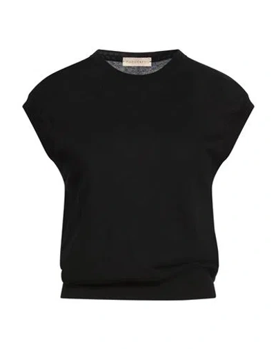 Purotatto Woman Sweater Black Size 6 Silk, Cashmere