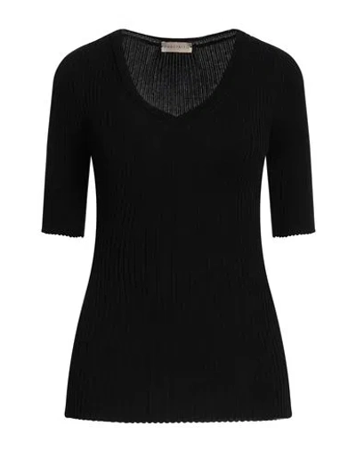 Purotatto Woman Sweater Black Size 8 Cotton